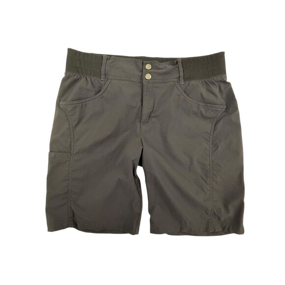 Title Nine Recycled Clamber Hiking Shorts 10" Women Size 14 Black Bermuda - Picture 1 of 8